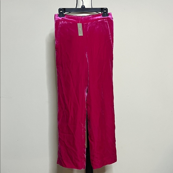 💘💓👛NWT J. Crew Bright Pink Velvet Pants - Picture 2 of 11